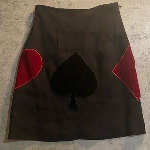 Moschino Cheap and Chic Card Suit Skirt XS